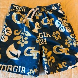 Men's Swim Shorts - Blue and Gold